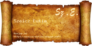 Szeicz Eutim névjegykártya